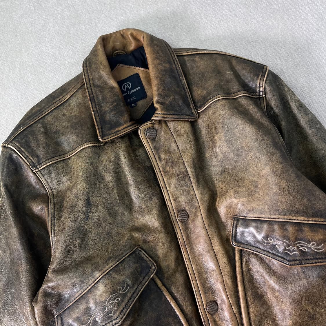 100 아메리칸 빈티지 90s 레더 자켓 상품이미지3