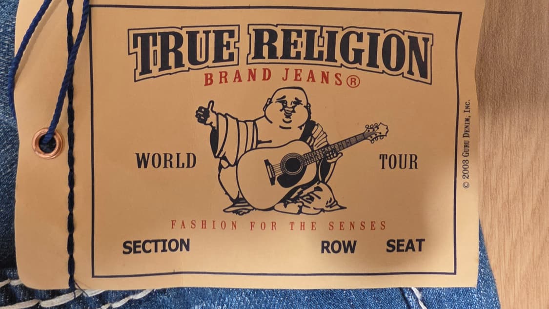 트루릴리젼 화이트 스티치 스트레이트 워싱 데님진 34 상품이미지10