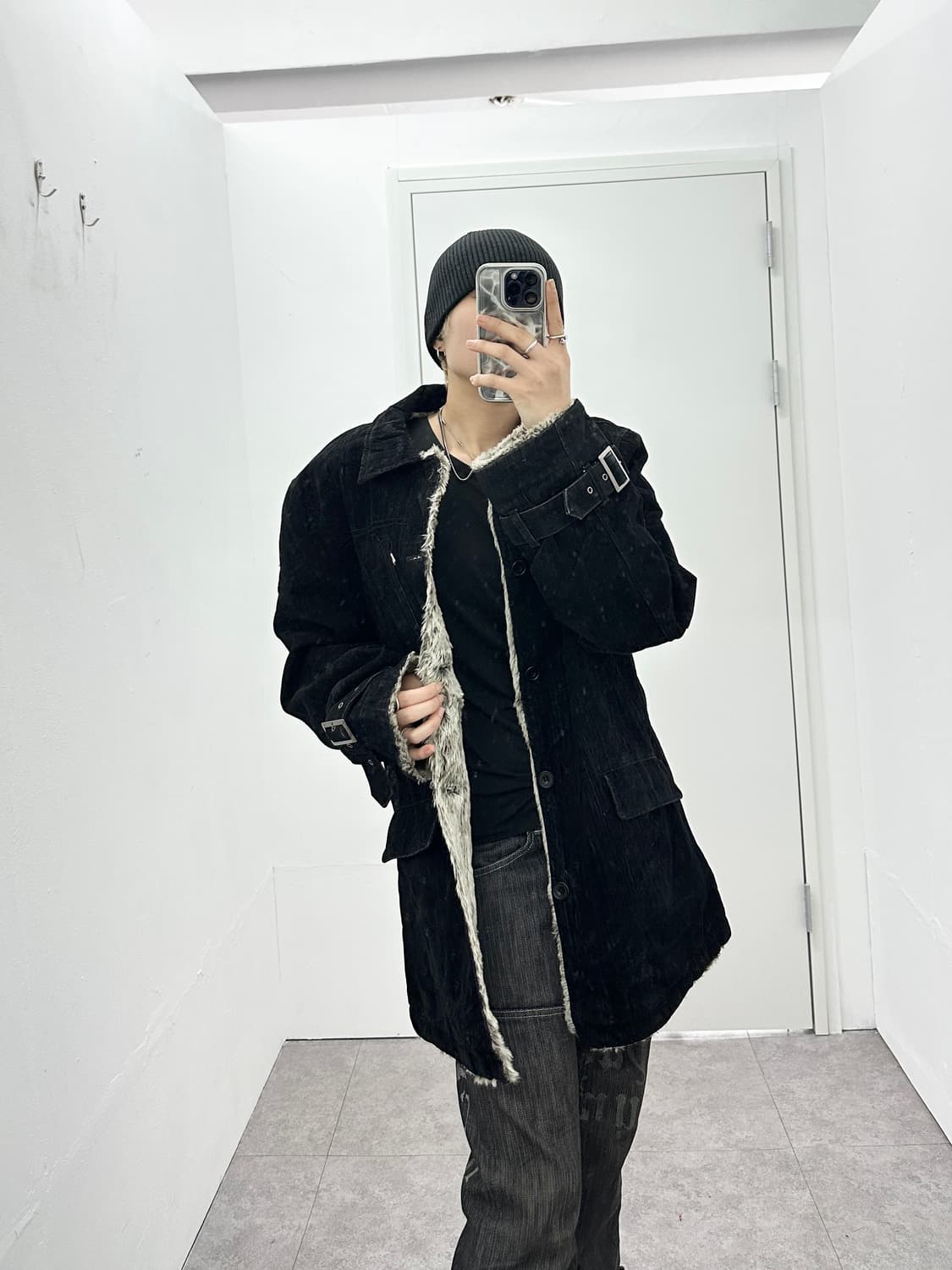 Louis Chavlon 00s suede fur jacket 상품이미지4