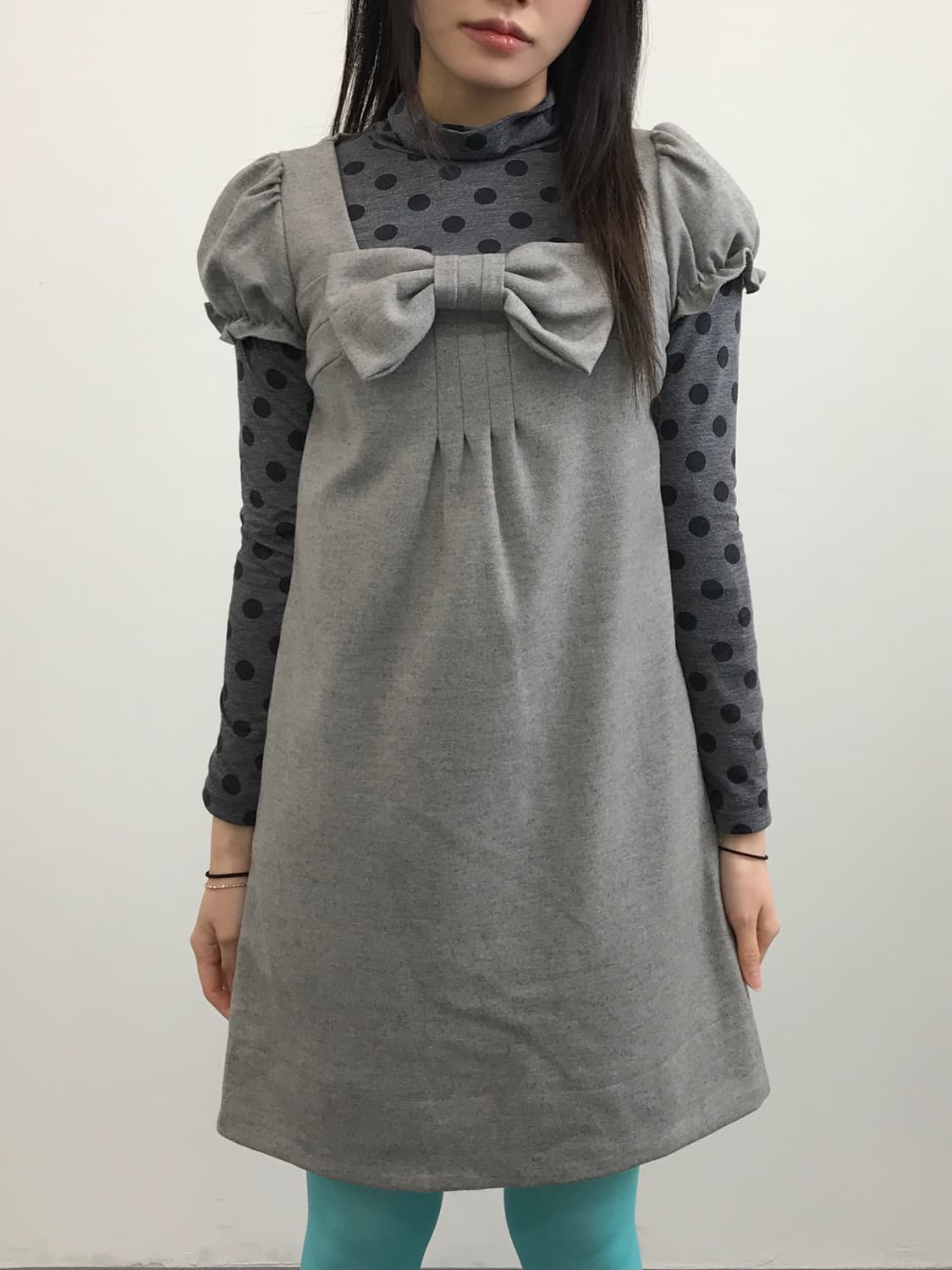 Jpn Ribbon Wool Mini Onepiece 상품이미지2