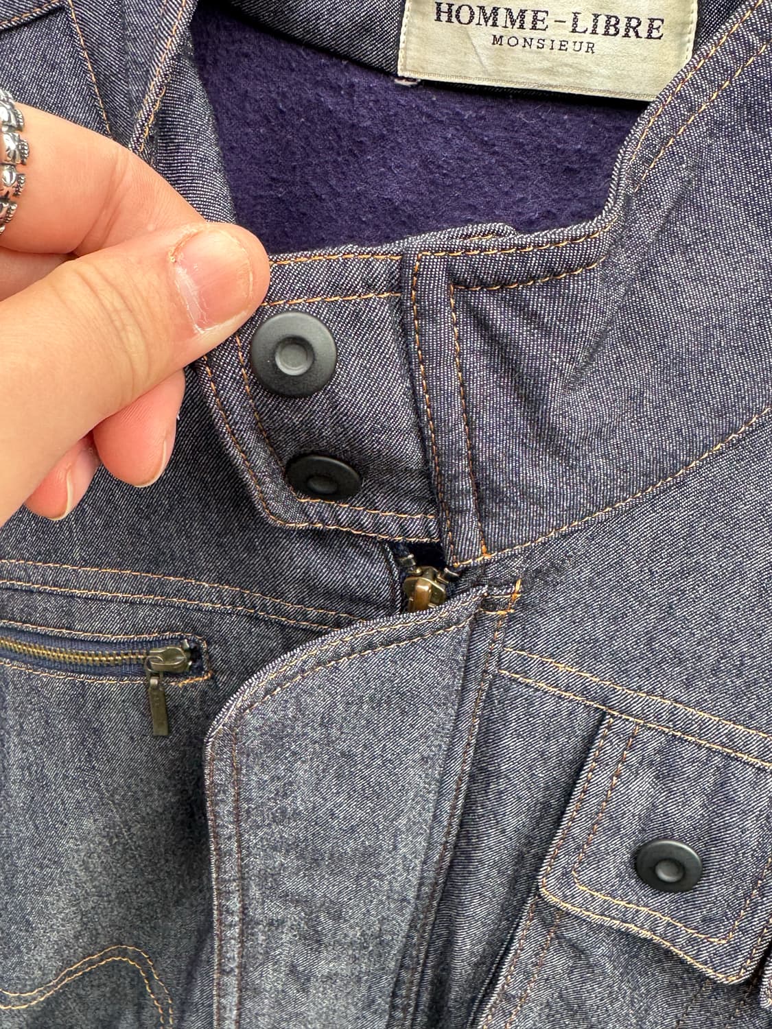 Homme Libre 멀티포켓 데님 봄버자켓  상품이미지4