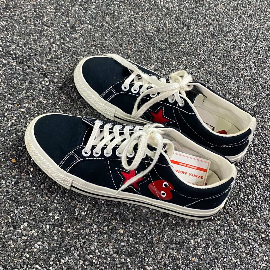 꼼데가르송 플레이 X 컨버스 원스타 로우 블랙 B4270 상품이미지2