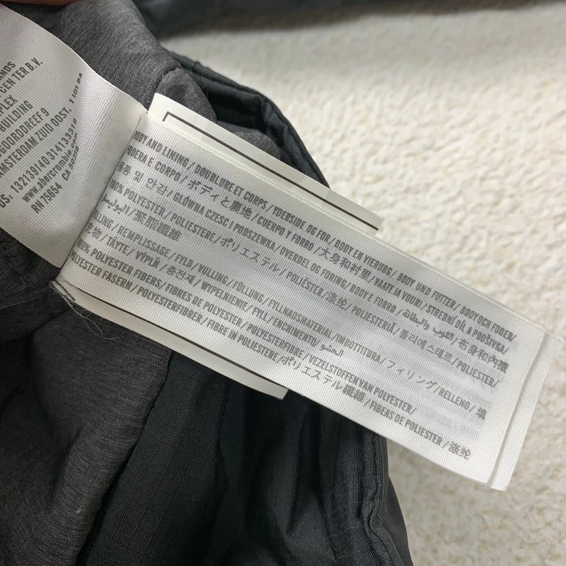 아베크롬비 패치로고 립스탑 폴리쉘 후드 파카 블랙 상품이미지10