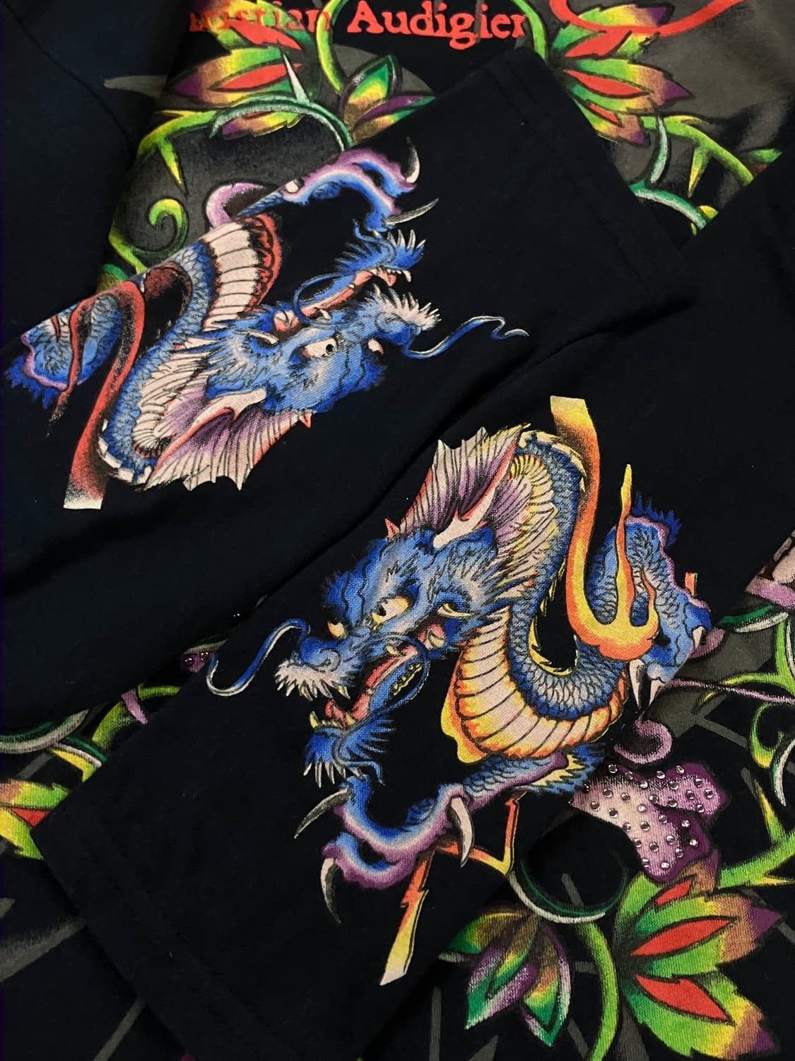 에드하디 스컬프린팅 레이어드 롱슬리브 블랙 M #csz3864 상품이미지5