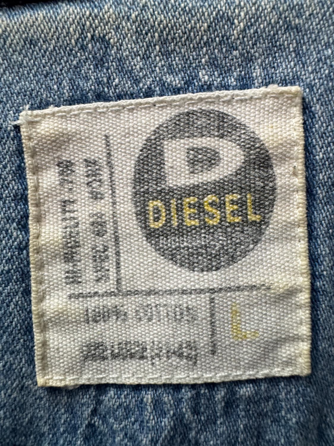 디젤 90's 아카이브 중청워싱 원포켓 반팔셔츠 L(XL) 상품이미지5