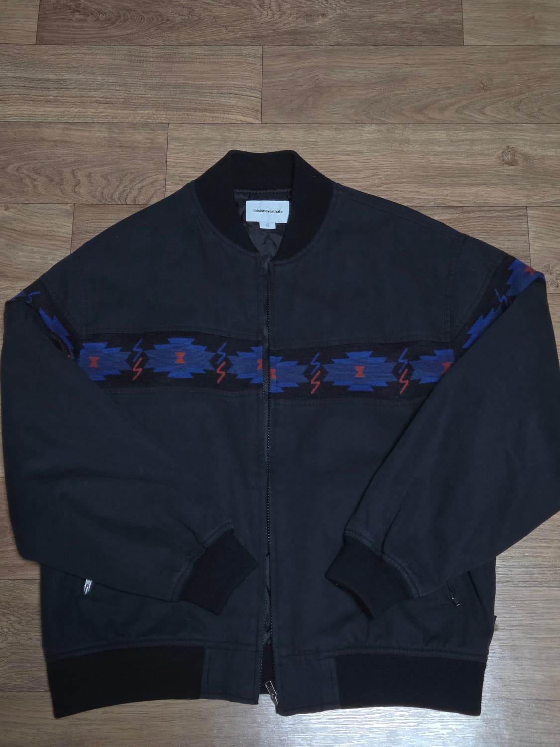 디스이즈네버댓 라인드 봄버 자켓 블랙 상품이미지2