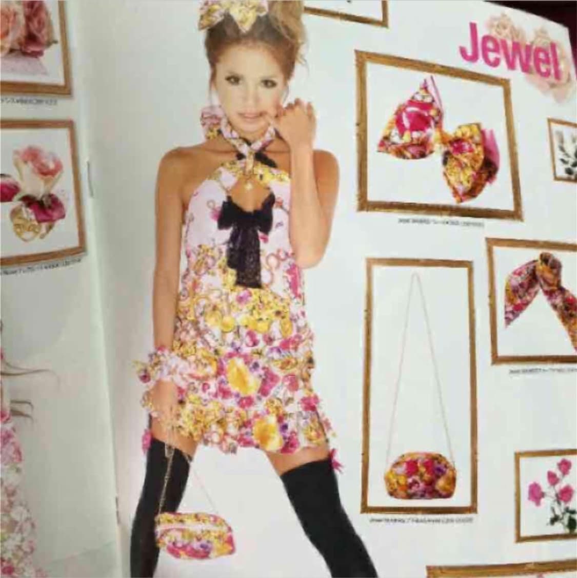 ma*rs 마즈 쥬얼 패턴 상의 히메 갸루 오네 y2k 키치 d.i.a. 상품이미지4