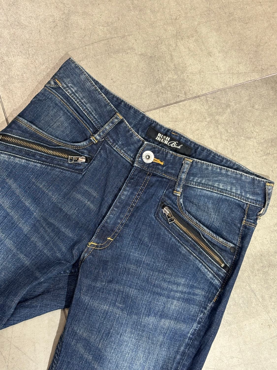 Y2k 지퍼 디테일 데님 팬츠 상품이미지1