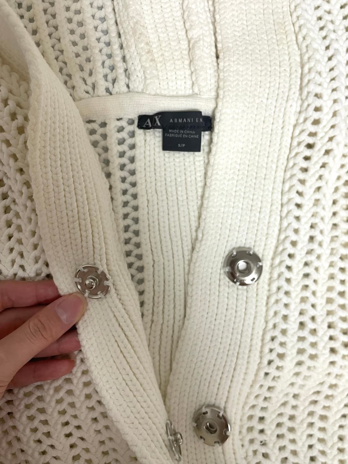 아르마니 익스체인지 니트 후드가디건 상품이미지4