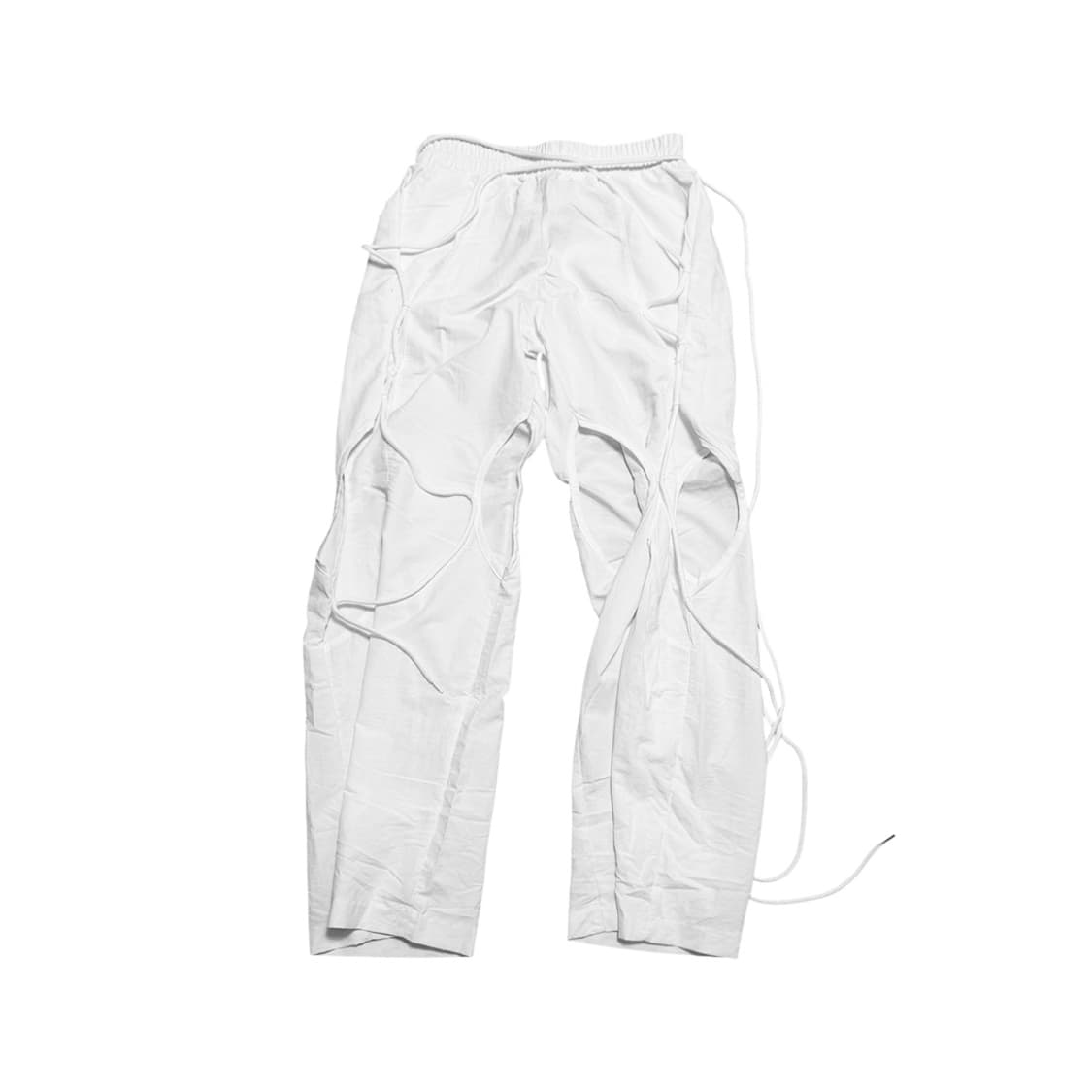 Strap Hole Slit Nylon Pants_White 상품이미지1