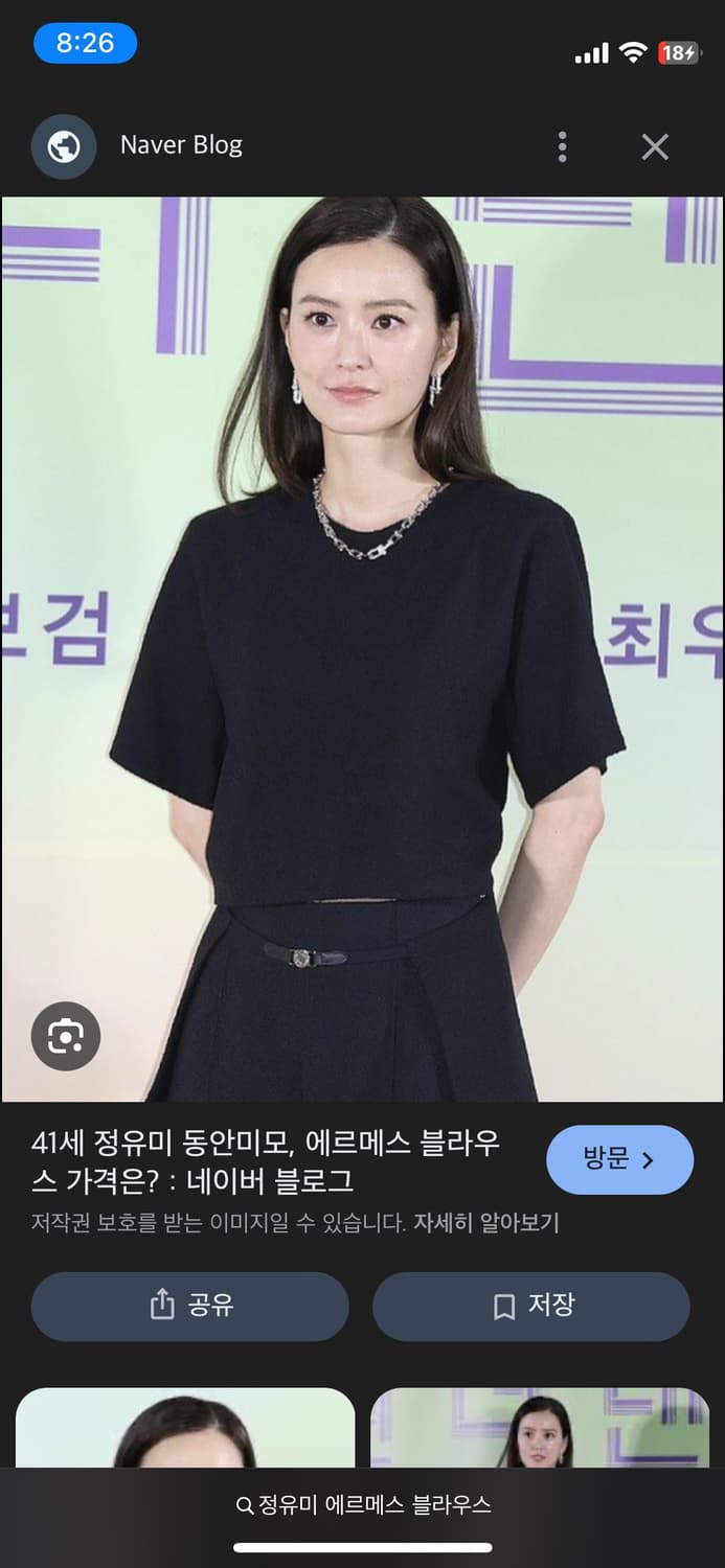 정유미 에르메스 정품 블라우스 38 정품 상품이미지7
