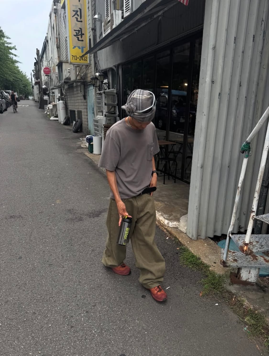 유스 와이드데님 올리브 L 상품이미지2