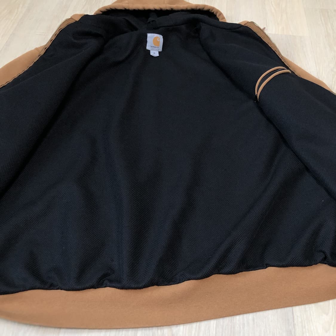 (XL) 칼하트 Carhartt 서멀 후드 집업 카멜 브라운 상품이미지8