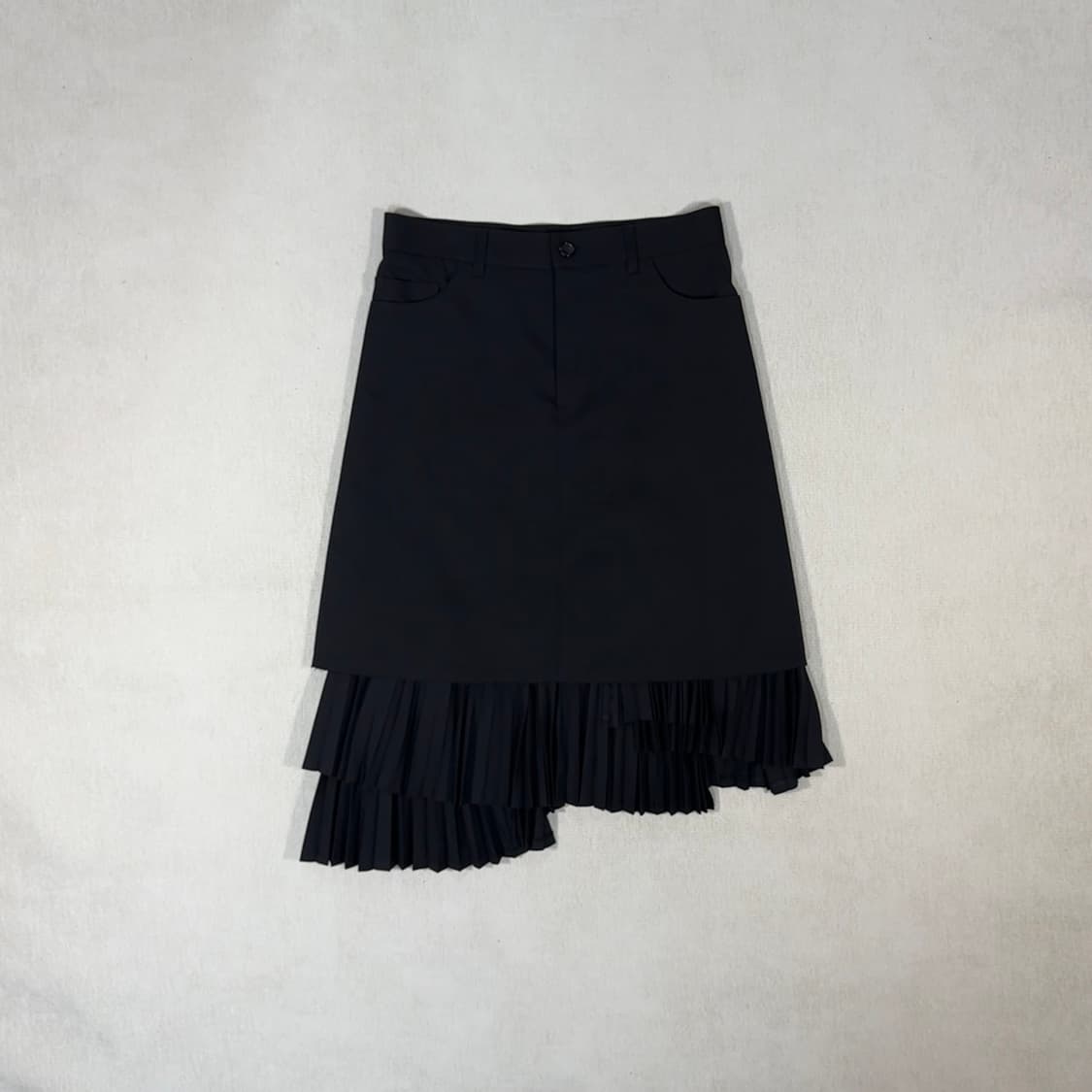 Pleated Black Long Skirt 상품이미지1