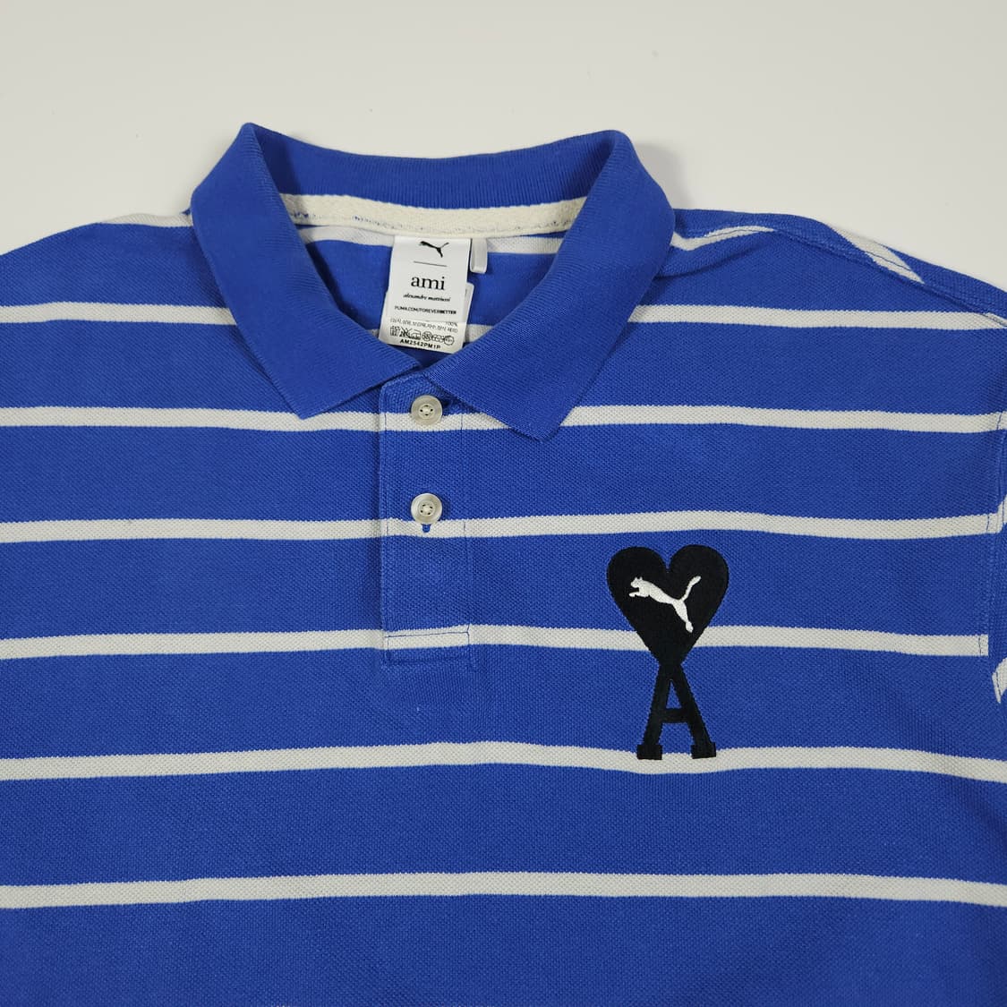아미 푸마 스트라이프 카라 반팔티  상품이미지2