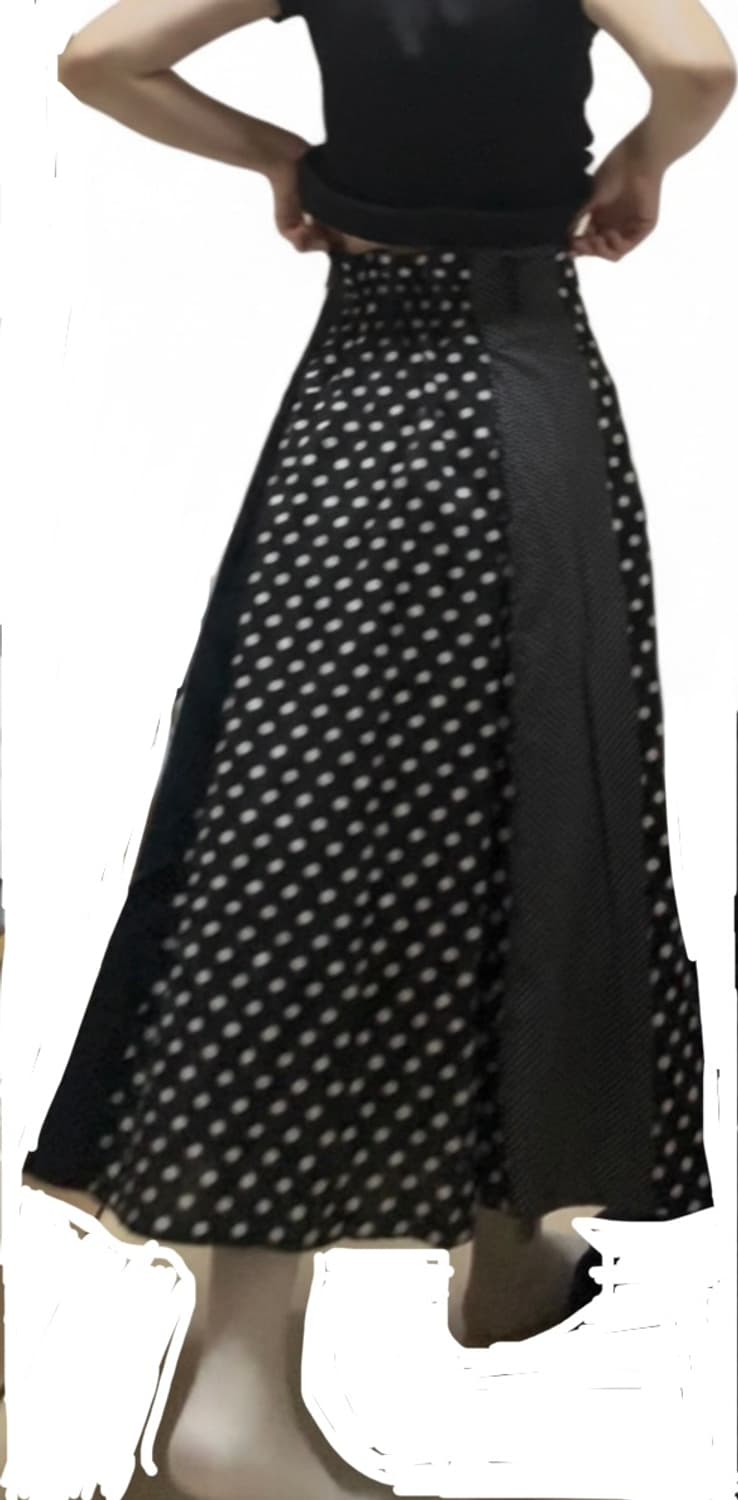 Mysty woman 도트 밴딩 롱 스커트 상품이미지3