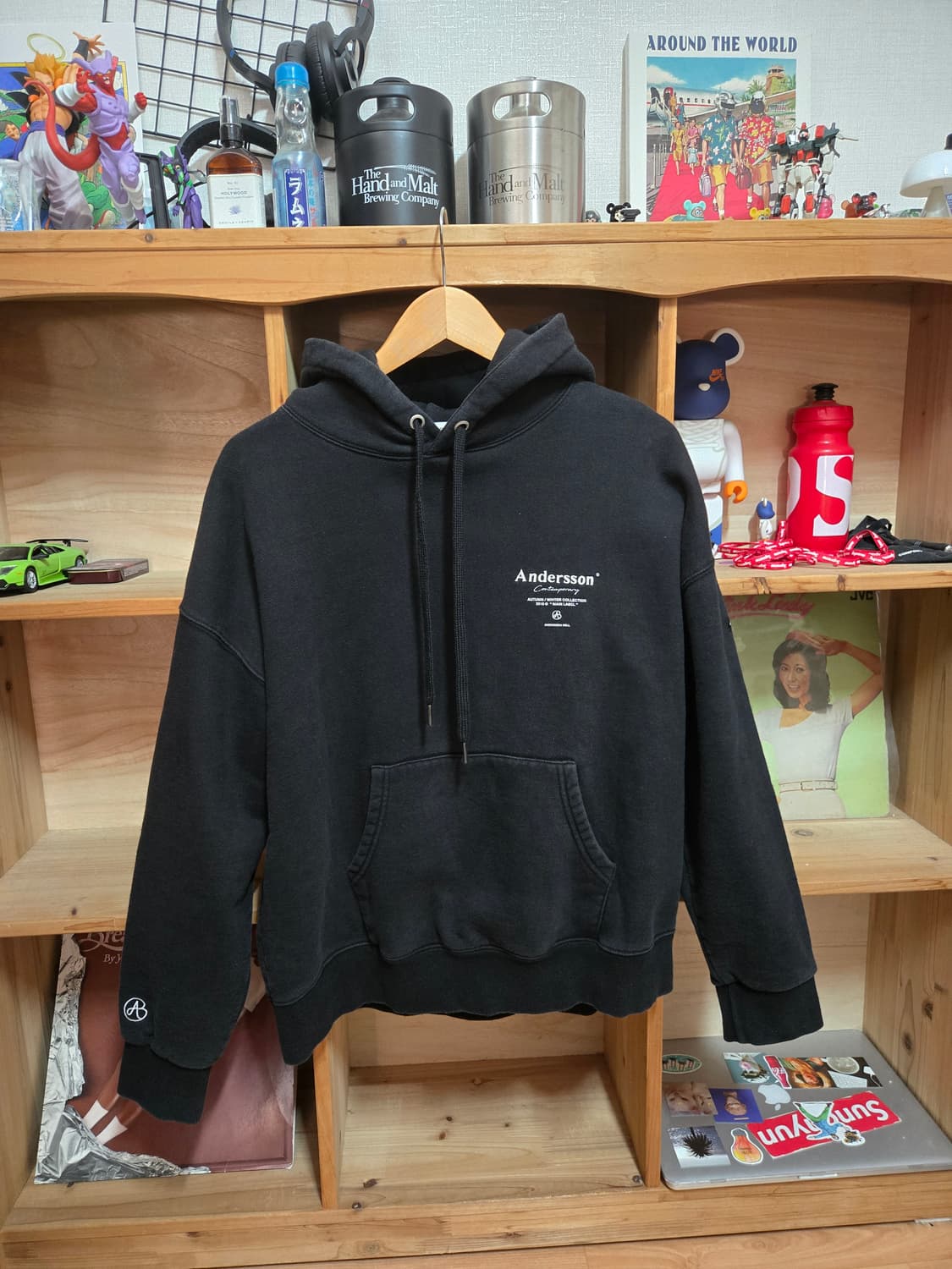 앤더슨벨 크롭 후드티 M 100 공용 상품이미지1