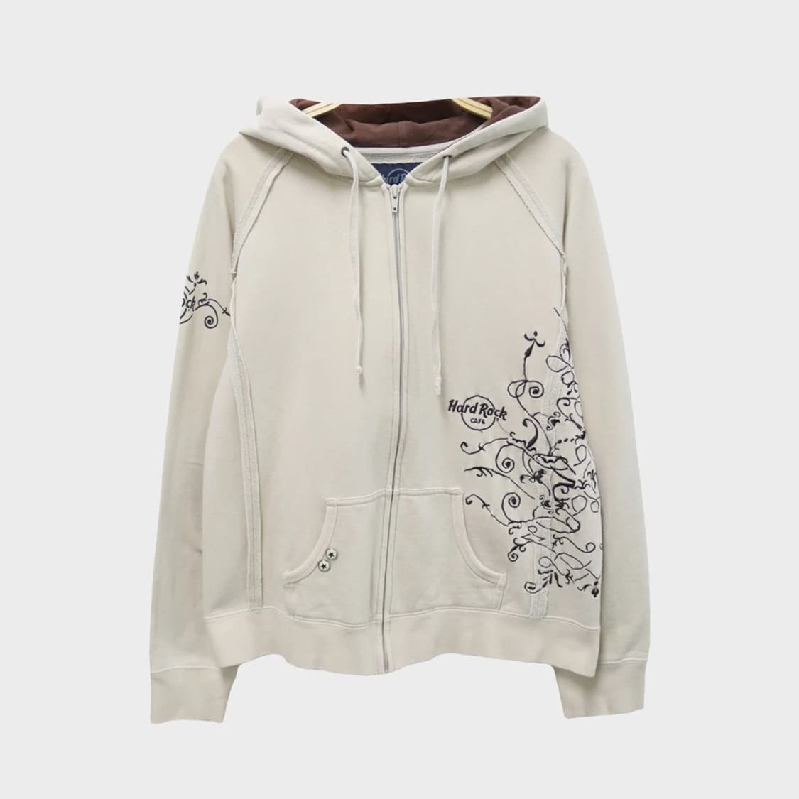 하드락카페 자수 포인트 후드 집업 60750 상품이미지1