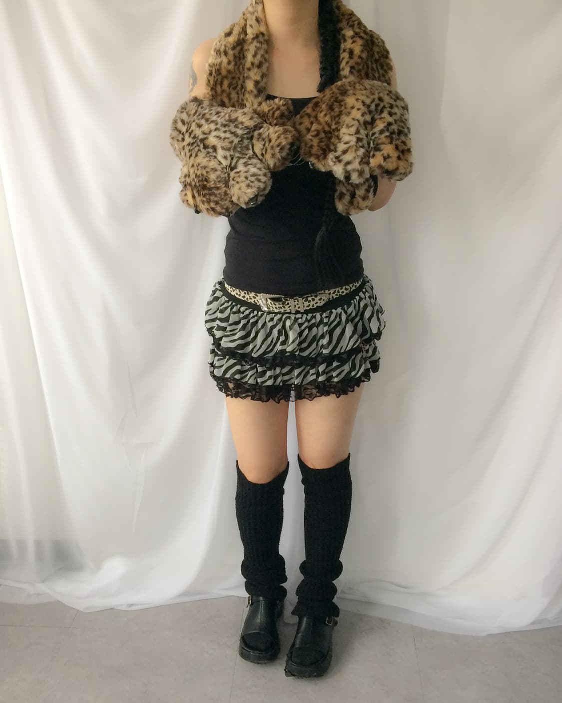 leopard glove muffler 상품이미지9
