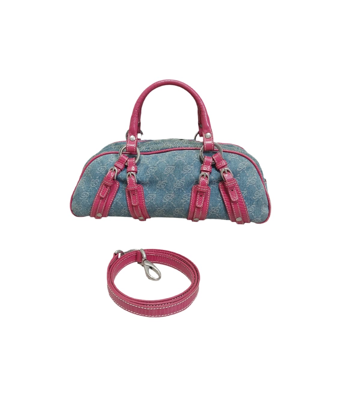 Blue marlin y2k Denim Vintage 2way Bag 상품이미지4