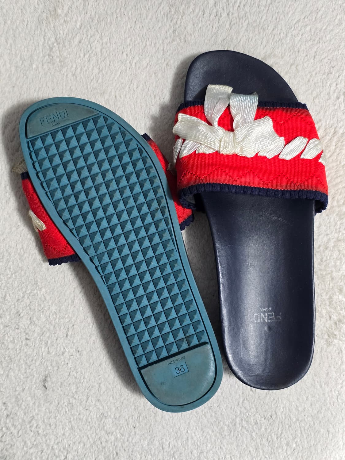 Fendi 펜디 리본장식 슬리퍼 샌들 36 상품이미지4