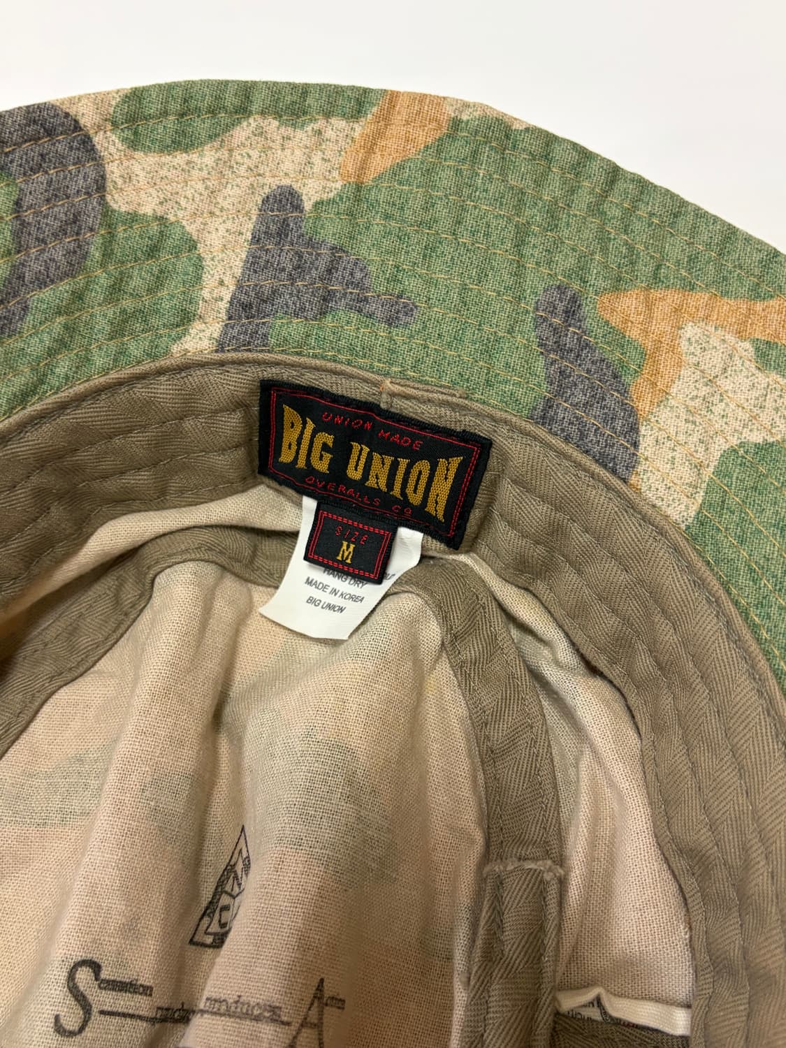 빅유니온 카모 버킷햇 상품이미지6