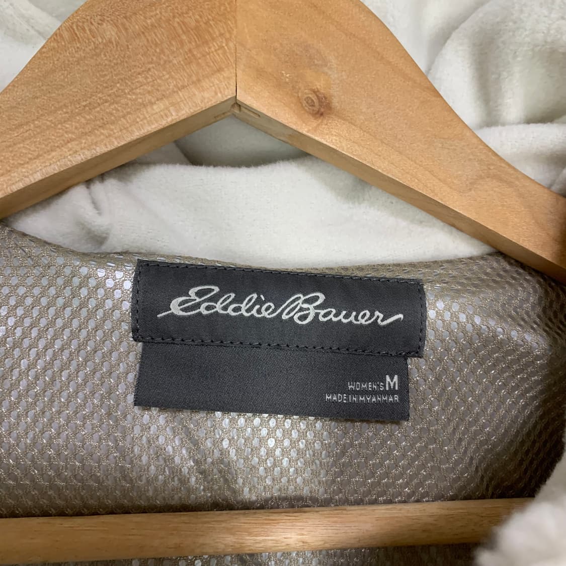 에디바우어 빈티지 아이보리 양털 후리스 후드집업 M 여성 상품이미지5