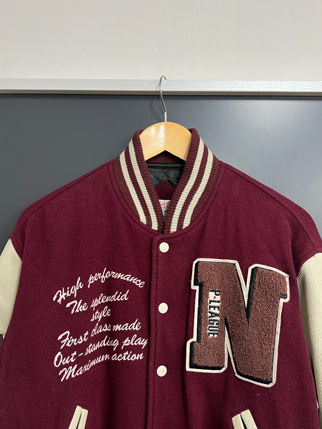 Japan Vintage 제팬 빈티지 소가죽 바시티 스타디움 자켓 상품이미지4