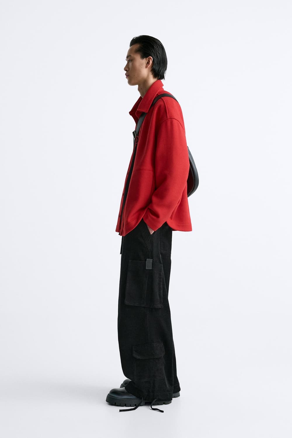 자라 코듀로이 유틸리티 카코 팬츠 블랙 상품이미지3