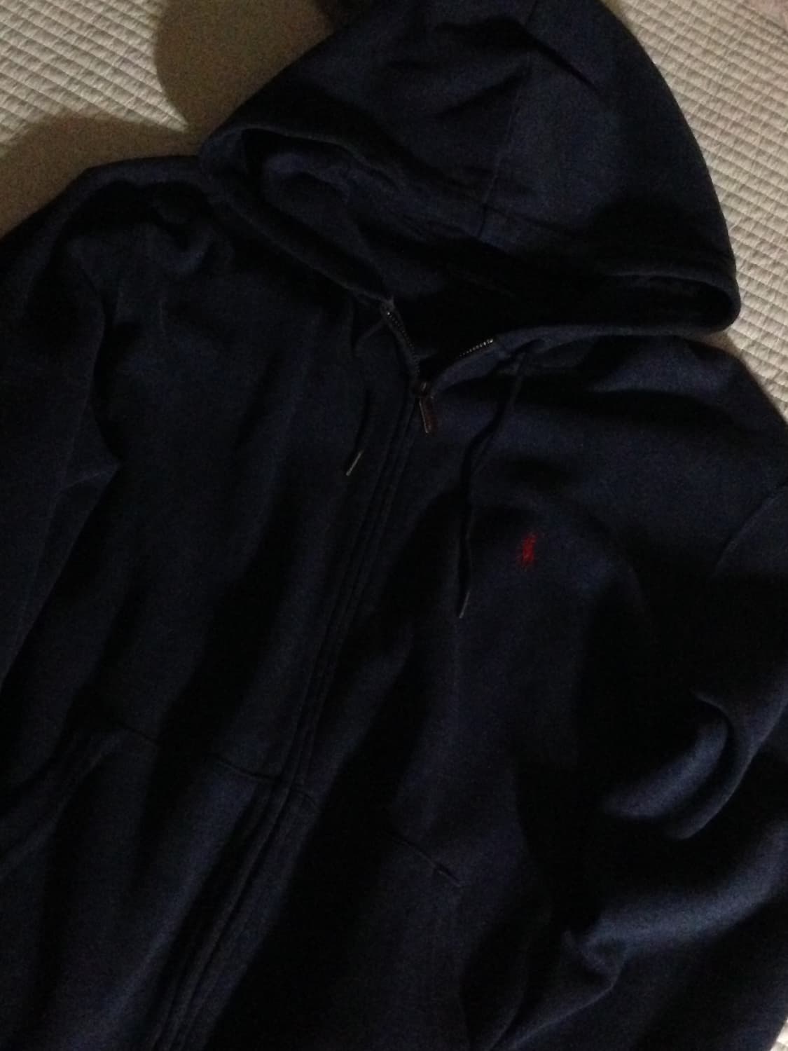 빈티지 폴로랄프로렌 네이비 블루 니트 후드집업 L 상품이미지3