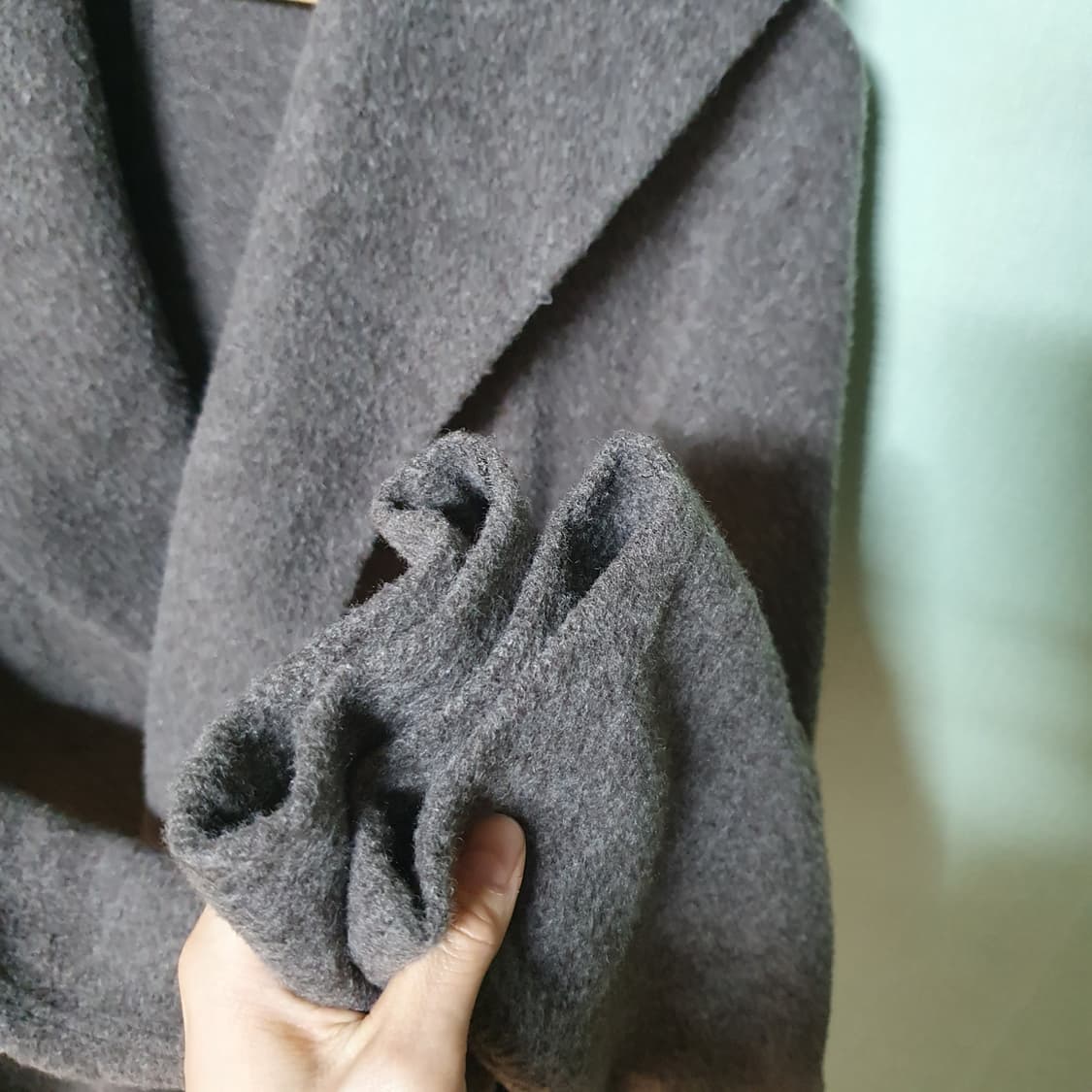 이세이미야케 에어울 후드 롱 코트 2사이즈 상품이미지10