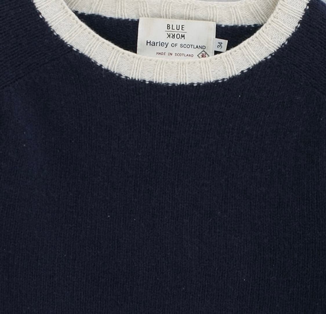 할리오브스코틀랜드 울 네이비 니트 상품이미지2