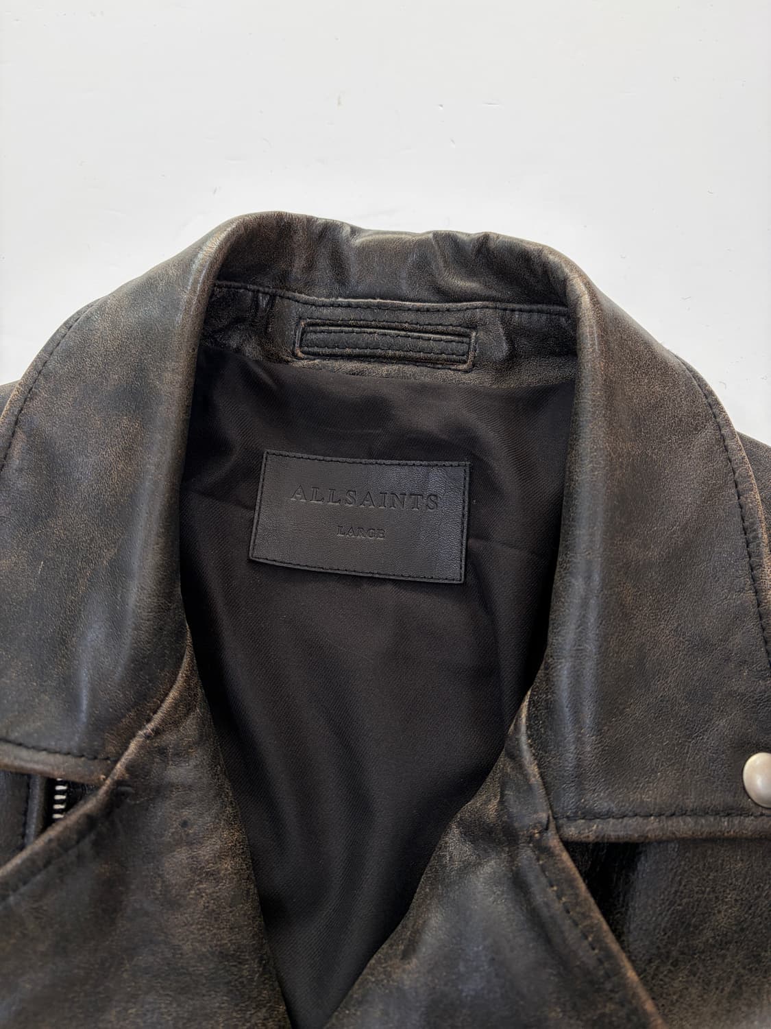 All Saints 레더 바이크 자켓 상품이미지3