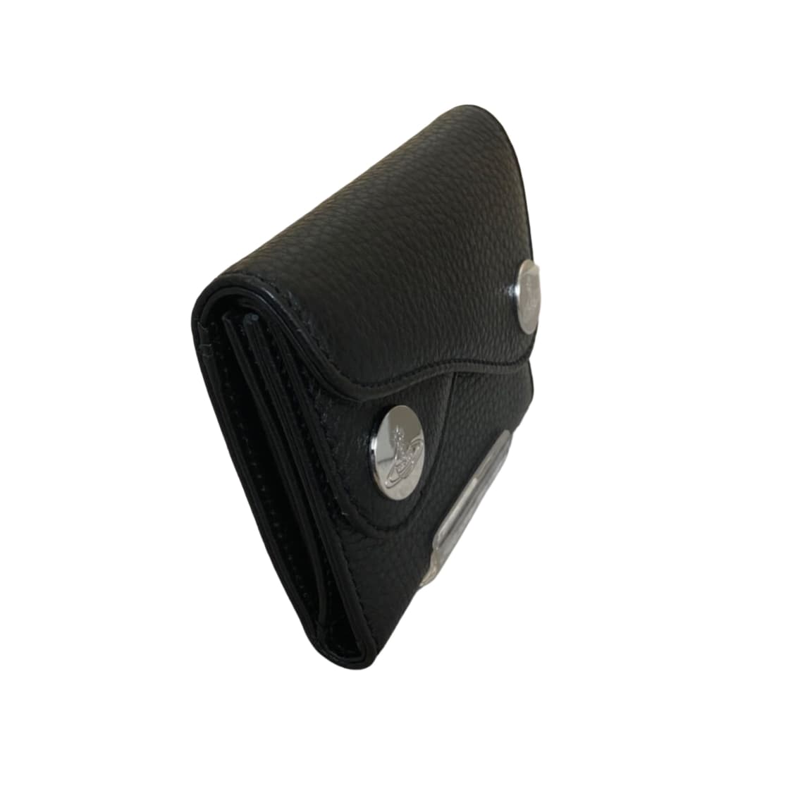 비비안 웨스트우드 아카이브 은장 orb 블랙레더 하프월렛 반지갑 상품이미지2