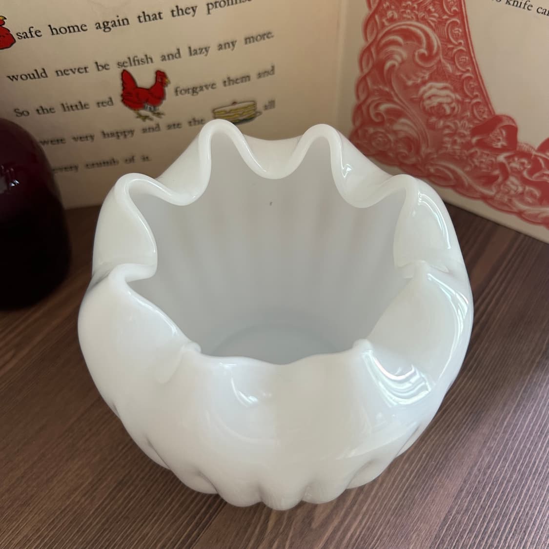 미국 빈티지 밀크글라스 화병 꽃병 화분 상품이미지7