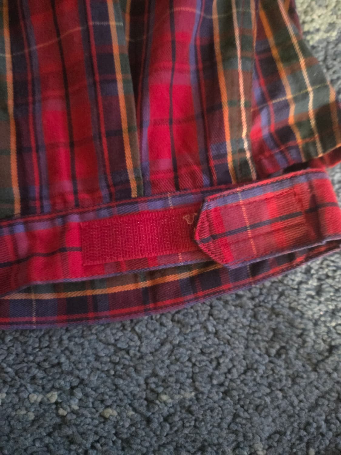 코오롱스포츠 남성 밑단벨크로 체크 7부팬츠 레드 상품이미지4