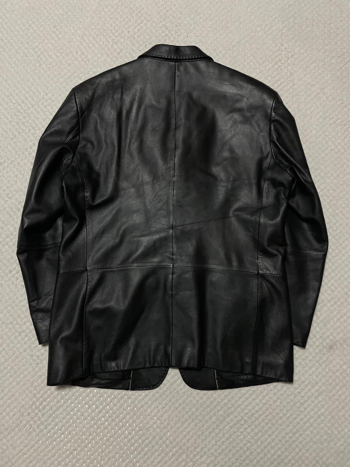 광희시장 웨스턴 무드 3버튼 램스킨 양가죽 스티치 레더 자켓 상품이미지2