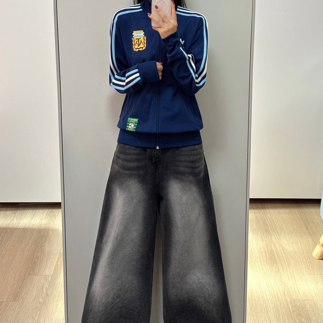 아디다스 아르헨티나 신의손 네이비 트랙탑 져지 상품이미지1