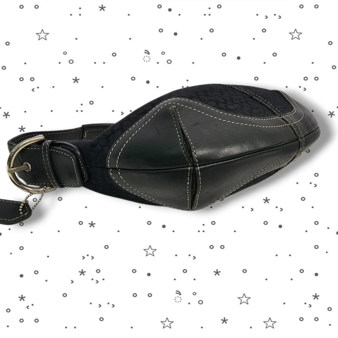 Coach 코치 시그니처 자카드 블랙 숄더백 상품이미지5