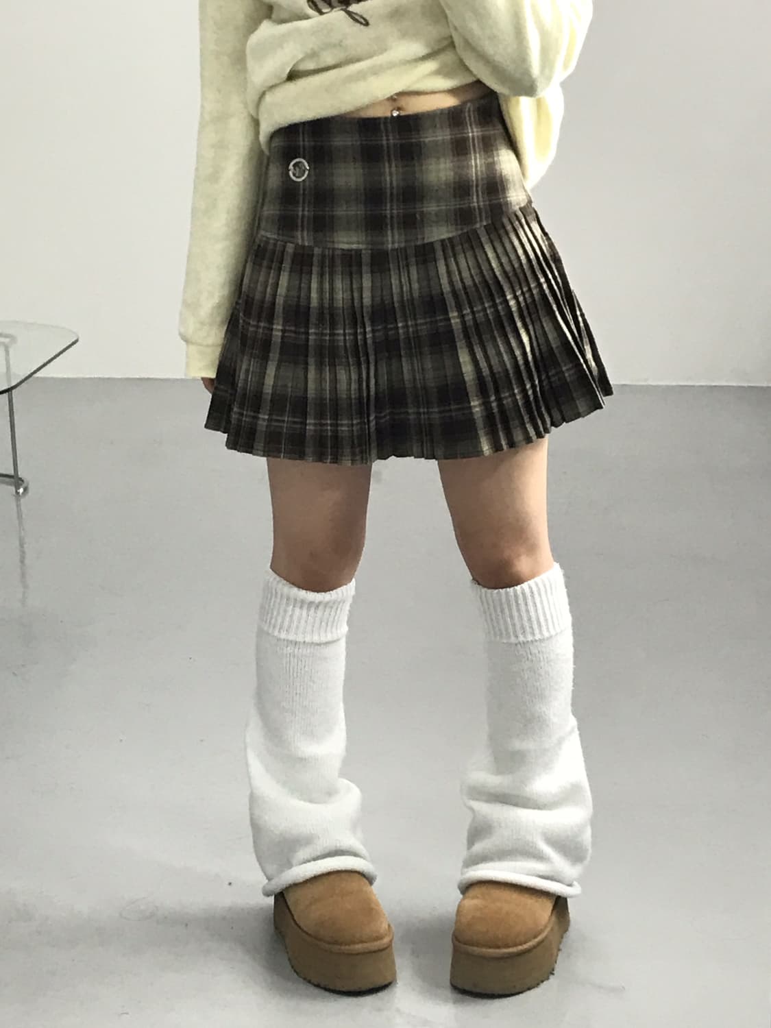 Vtg Poly CheckedMini Skirts 상품이미지1