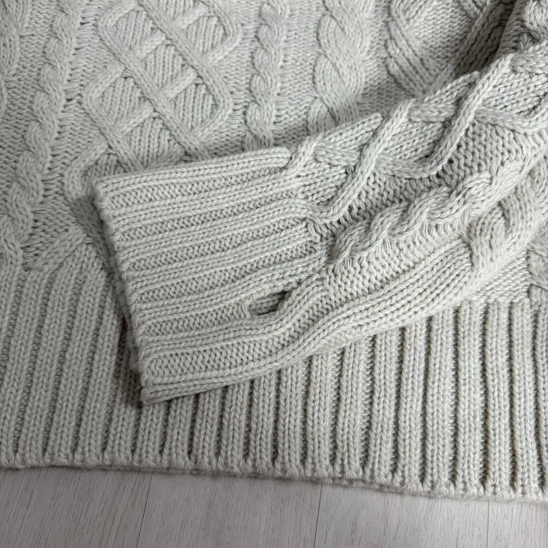 파르티멘토 우먼 컷아웃 니트 아이보리 상품이미지5