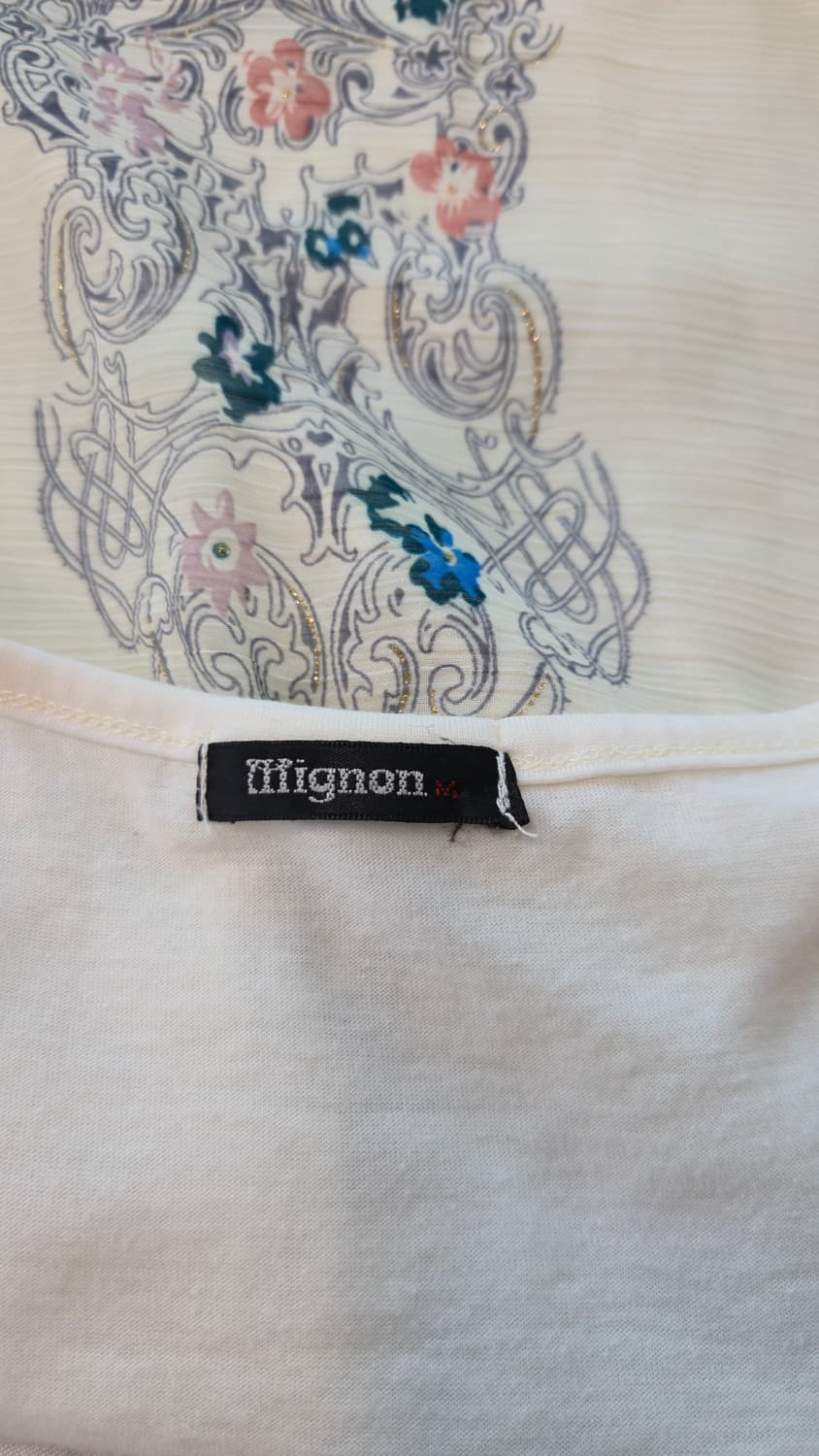  레이스 시스루 미니 원피스 M 아이보리 패턴 반팔 튜닉 상품이미지4