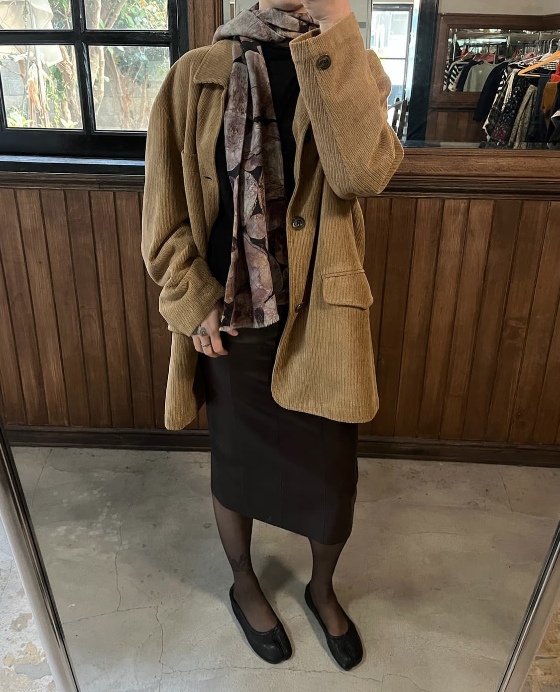 LOEWE lether midi skirt 상품이미지5