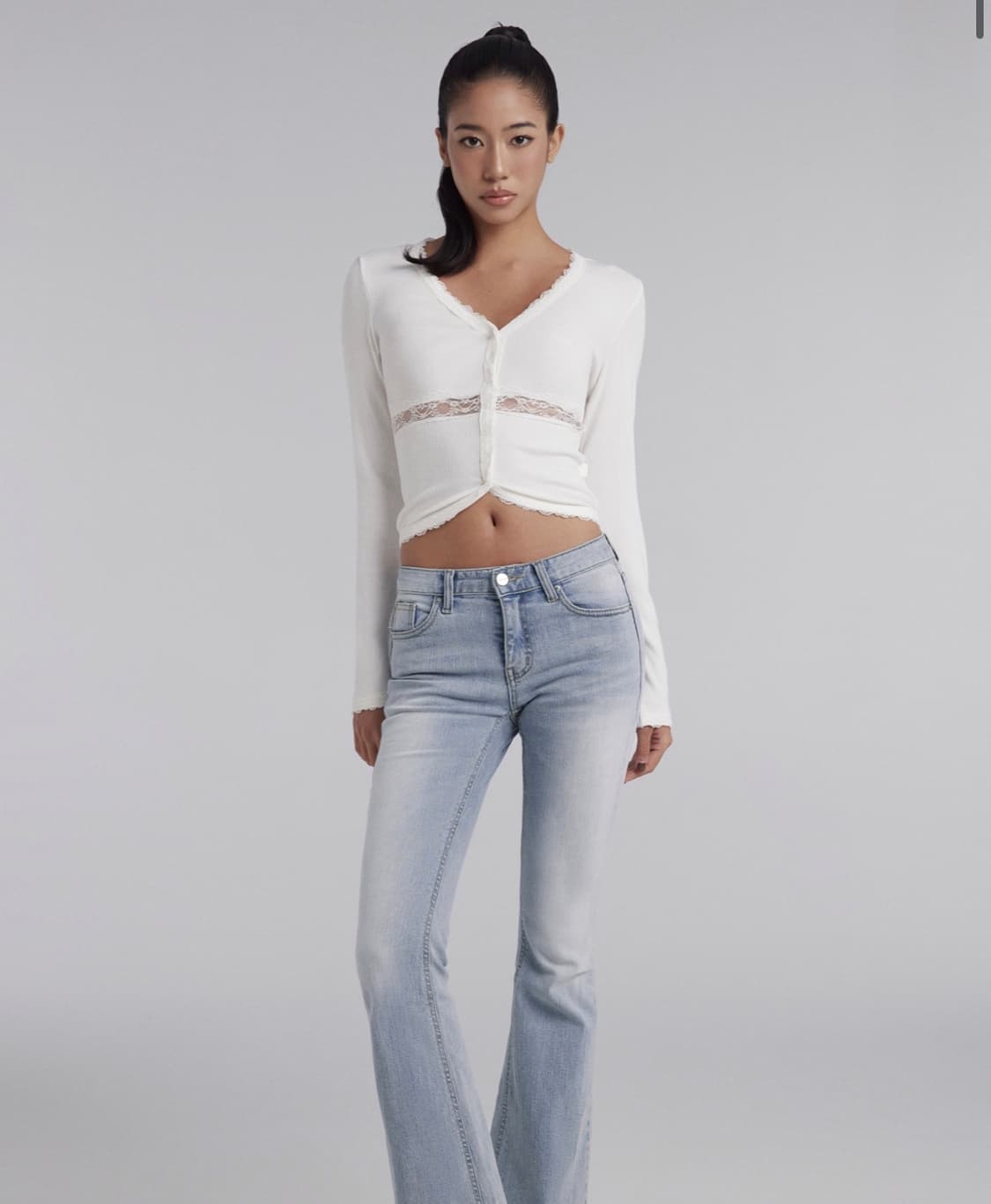 클리시어 Sugarmist Lace Cardigan, White 상품이미지1