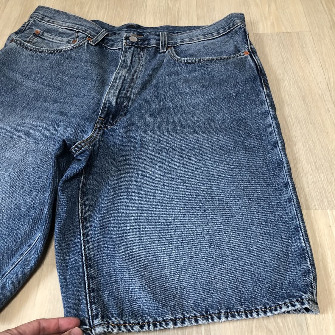 (36) 리바이스 Levi's 478 워시드 블루 배기 쇼츠 반바지 상품이미지7