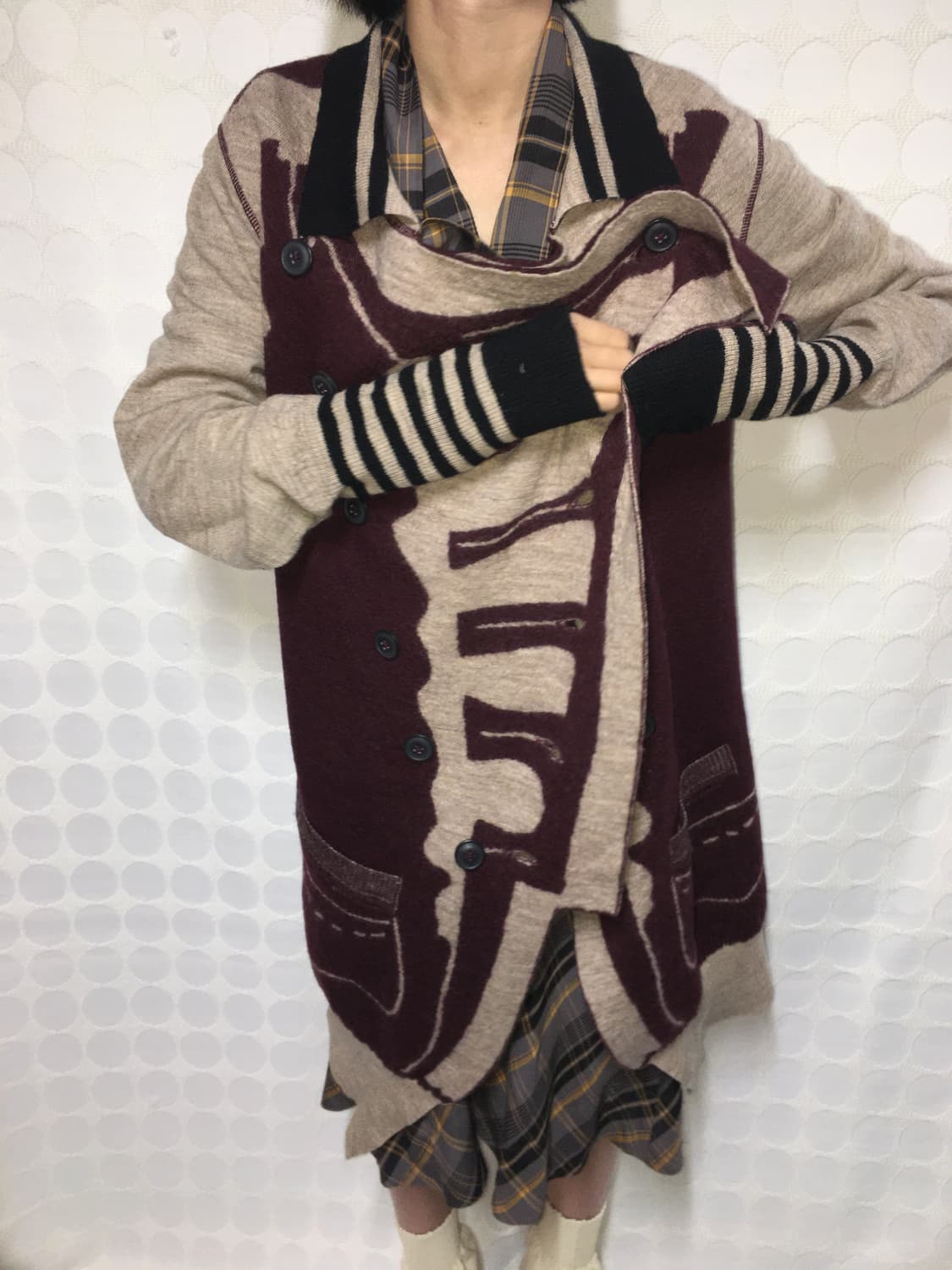 vivienne westwood 나폴레옹 니트 프린트 가디건 상품이미지1