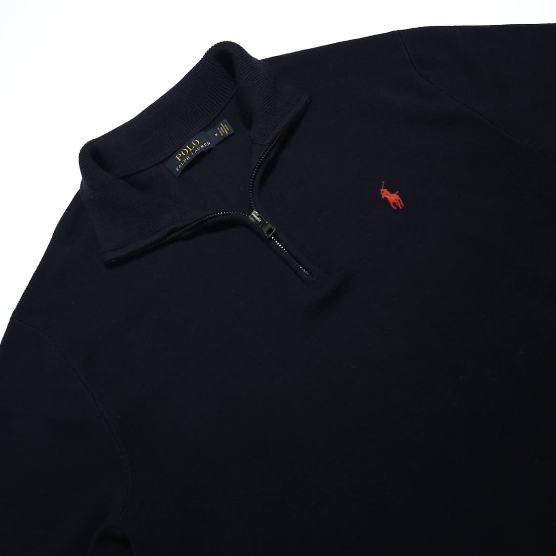 폴로 랄프로렌 메리노 울 반집업 니트 네이비 상품이미지5