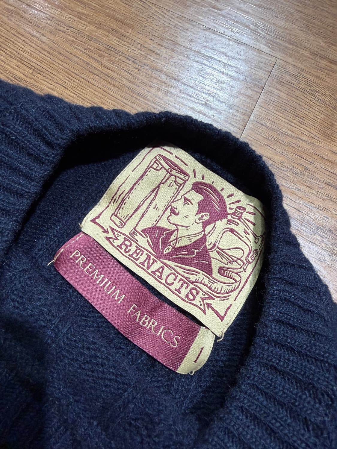 리넥츠 메리노울 케이블니트 네이비 상품이미지3