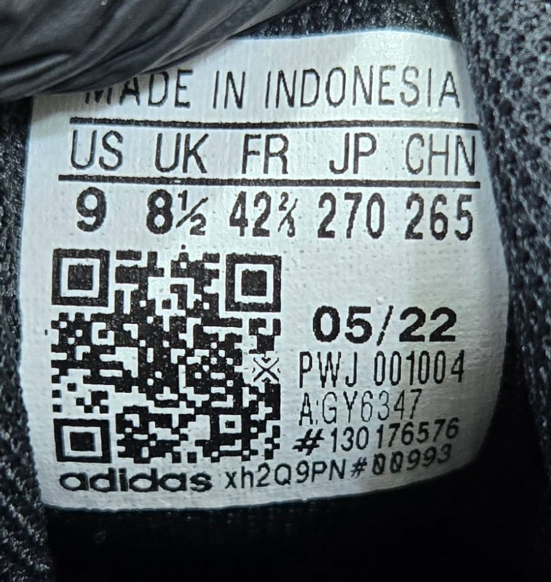 아디다스 미착용 270mm-   쇼더웨이 2.0 코어 블랙 카본 상품이미지7