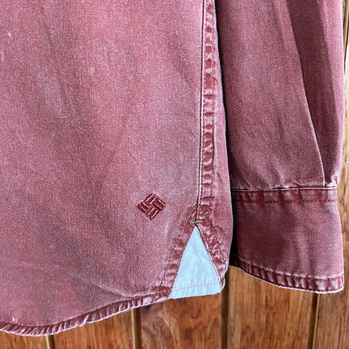 컬럼비아 버건디 워크 셔츠 상품이미지5